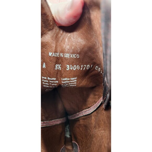 Eight Second Angel Women Size 8.5 Wash Pink Leather Studs Snip Toe Western Boot - Picture 8 of 9